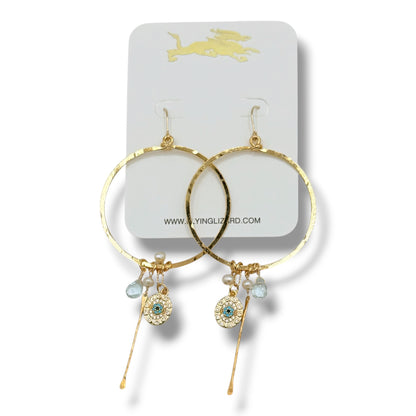 Evil EyeTalisman Hoop Earrings