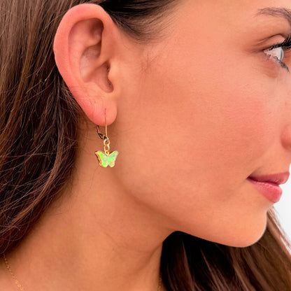 Natural Bridges Opal Butterfly Earrings