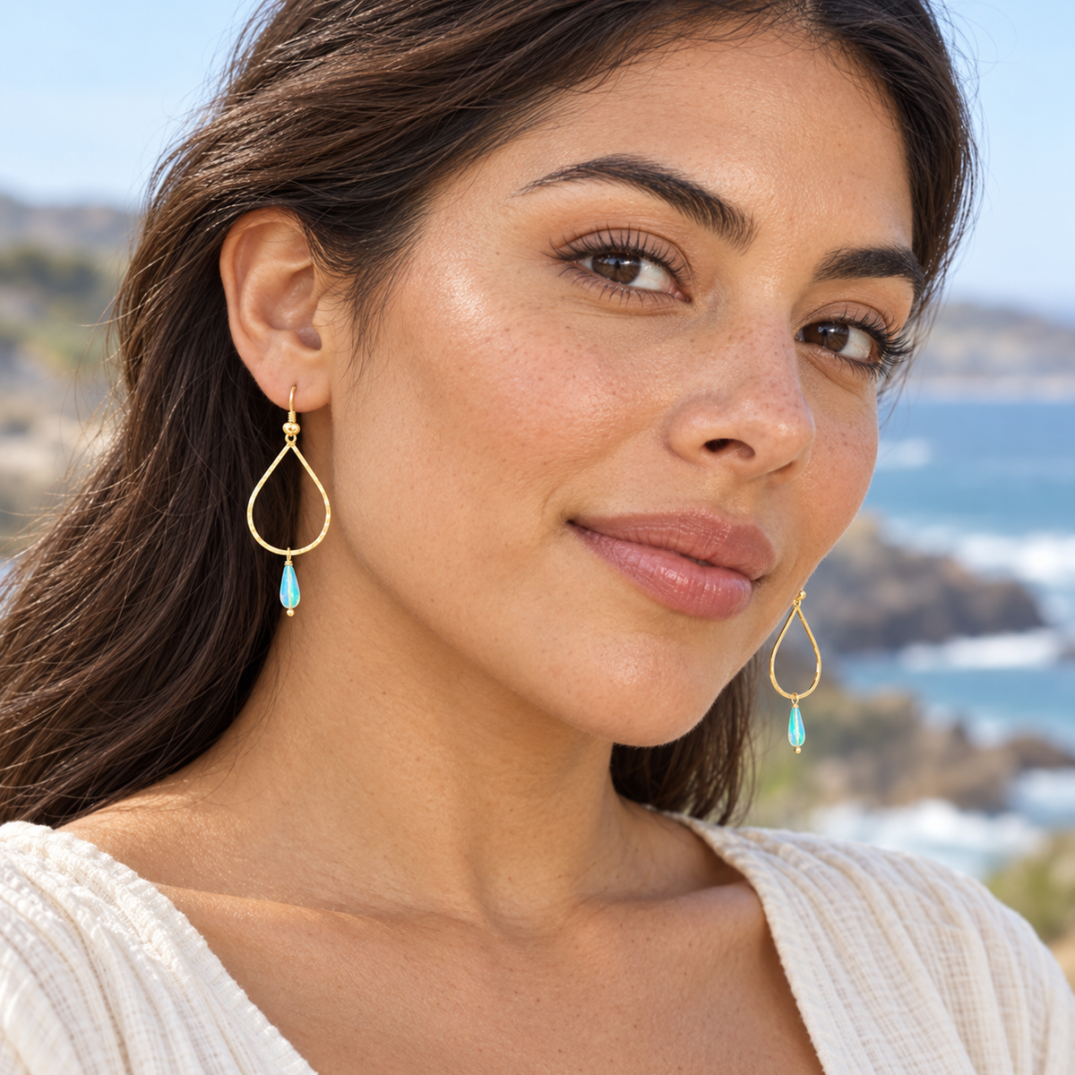 Sea Bright Jelly Opal Earring Collection
