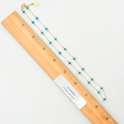 Teal Opal Chain Necklace
