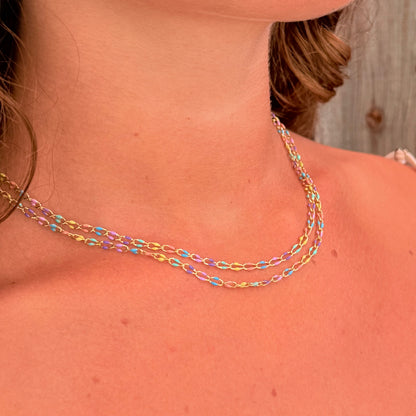 Pastel Gold Choker Necklace