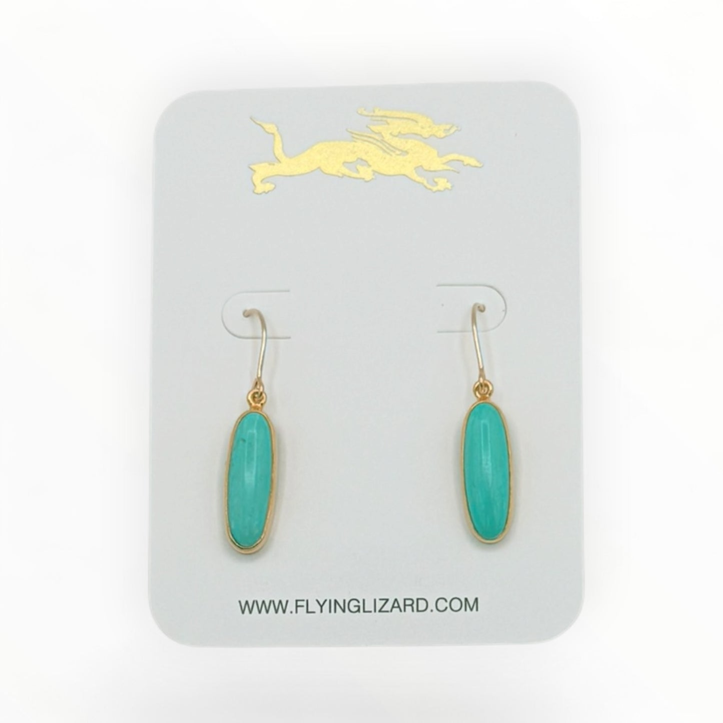 Slender Turquoise Drop Earrings