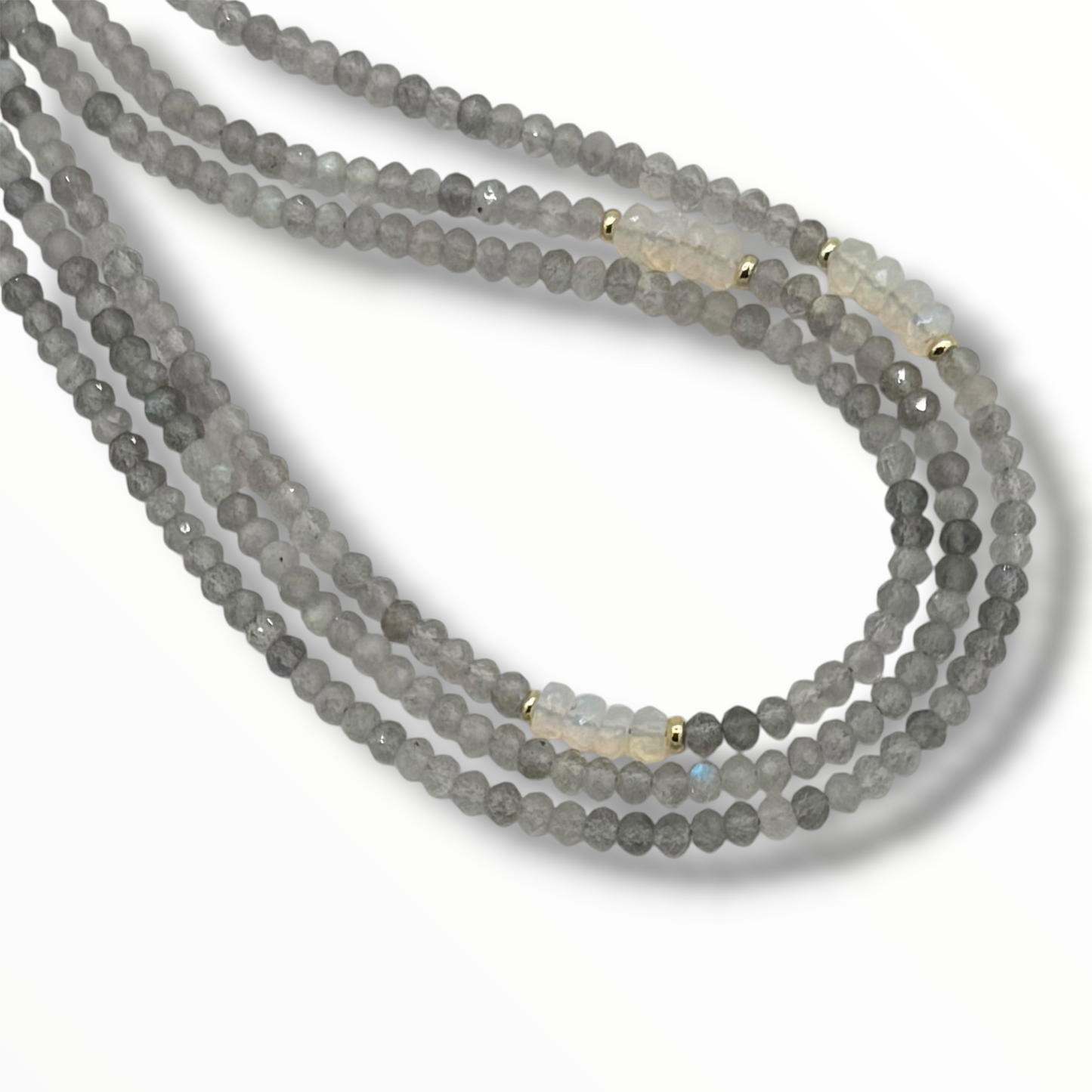Labradorite & Opal Beaded Necklace