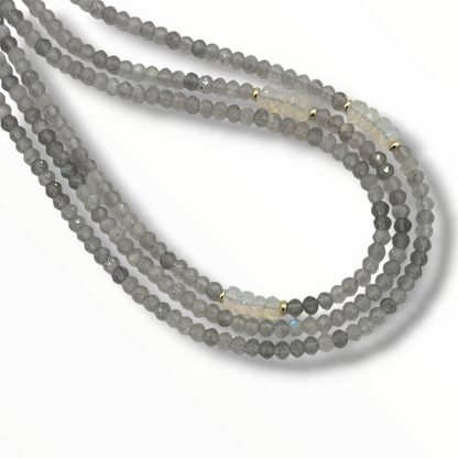 Labradorite & Opal Beaded Necklace