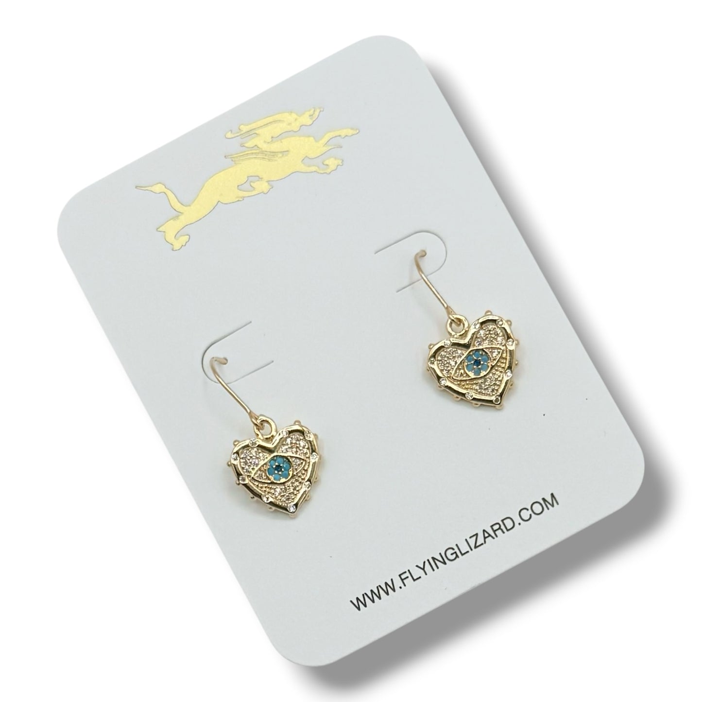 Turquoise Talisman Charm Earrings – 14K Gold Filled Ear Wires