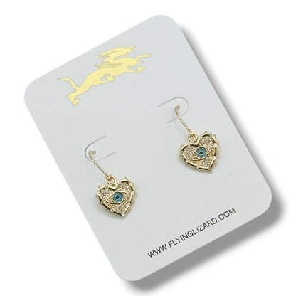 Turquoise Talisman Charm Earrings – 14K Gold Filled Ear Wires
