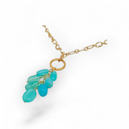 Opal Nugget Cluster Necklace