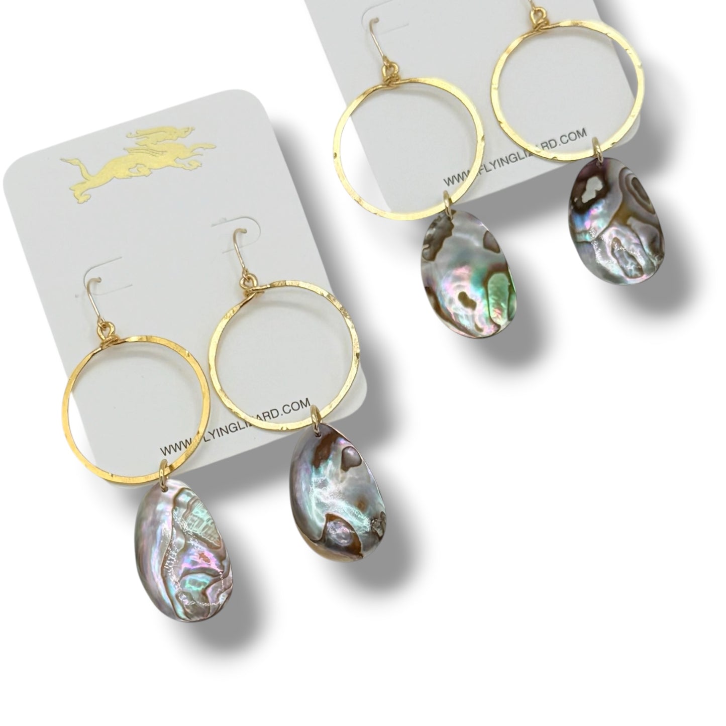 Vintage Abalone Oval Earrings