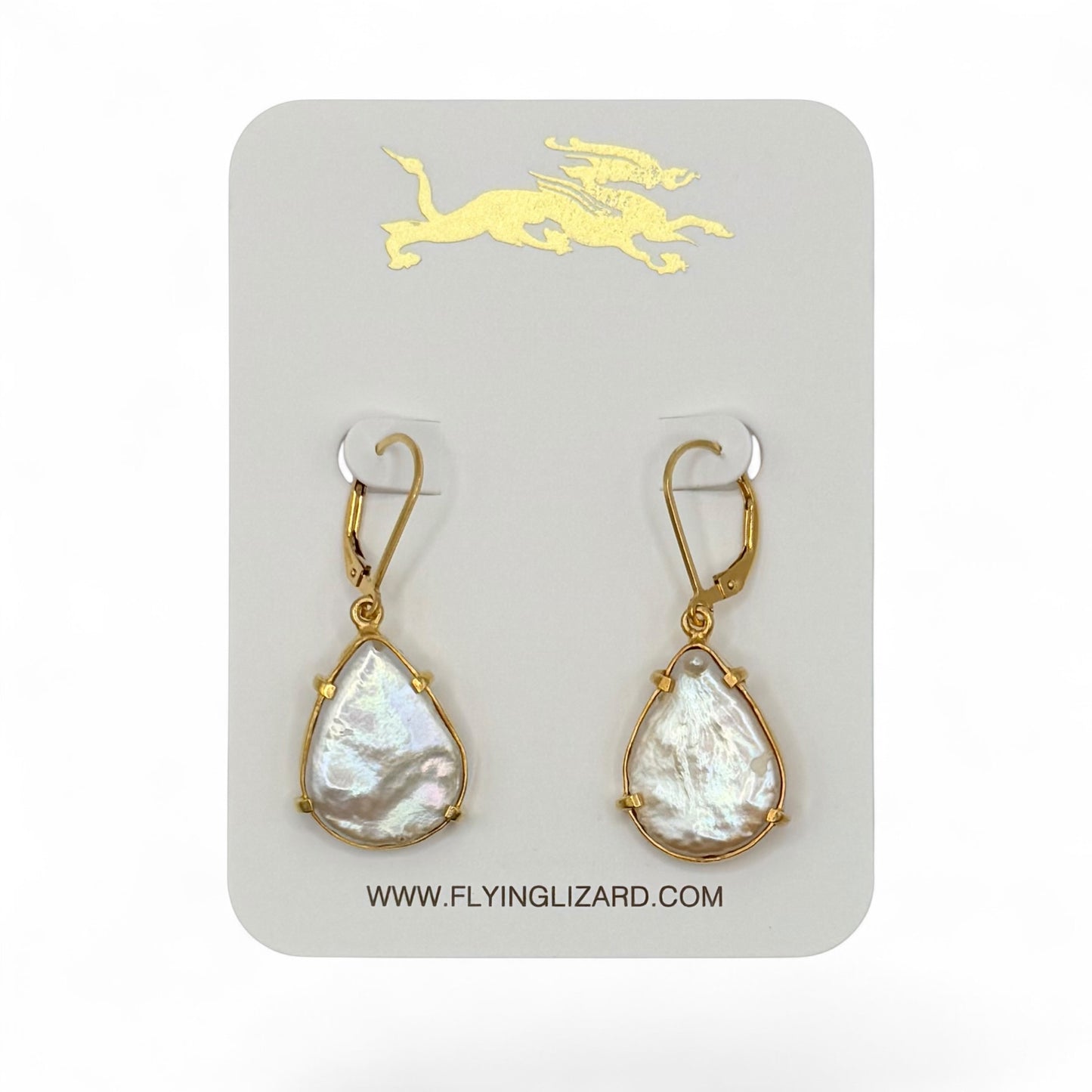 Prong Set Baroque Pearl Earrings