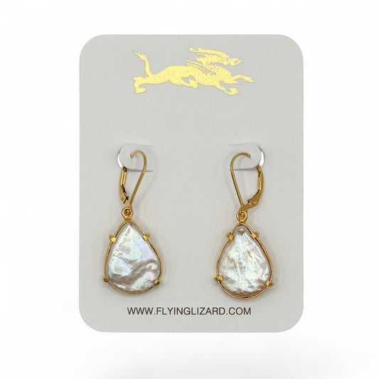 Prong Set Baroque Pearl Earrings