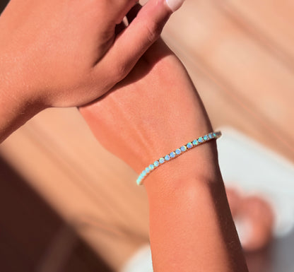 Blue Fire Opal Bracelet