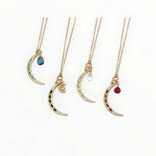 Celestial Moon Charm Necklace