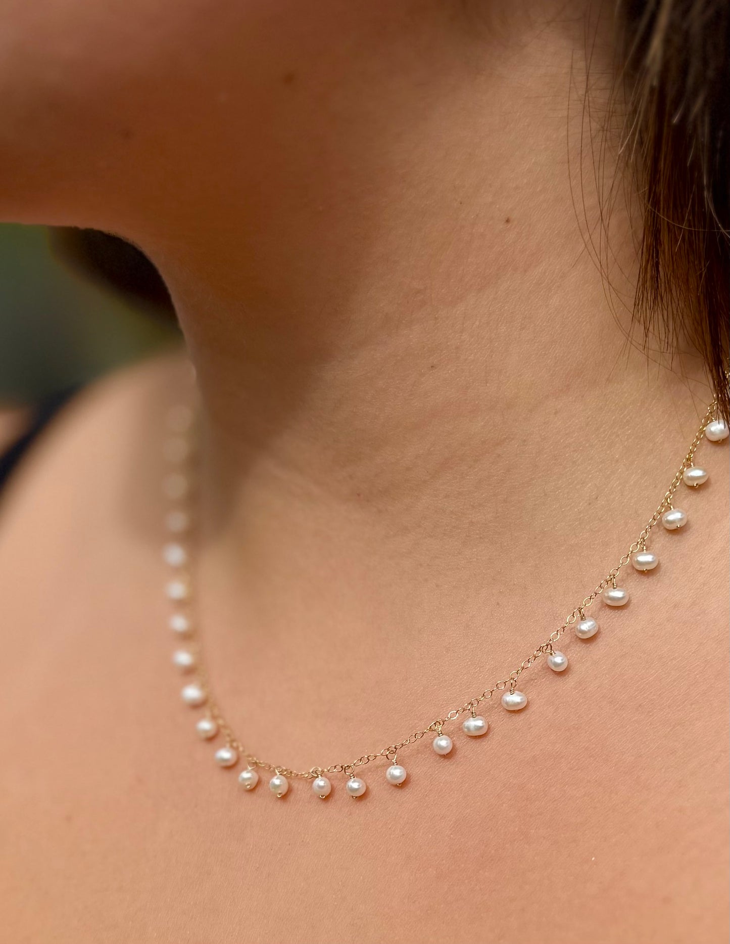 Pearl & Turquoise Droplet Necklaces