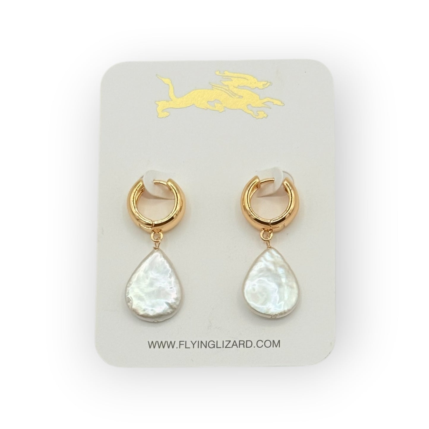 Baroque Pearl Gold Huggies