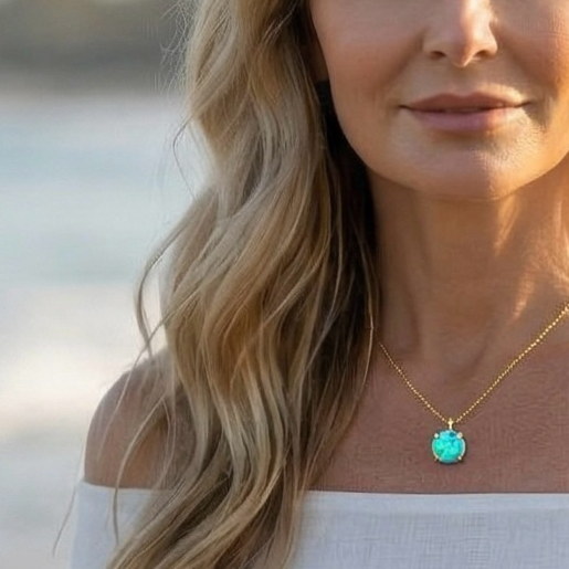 Opal Mama Pendant Necklace