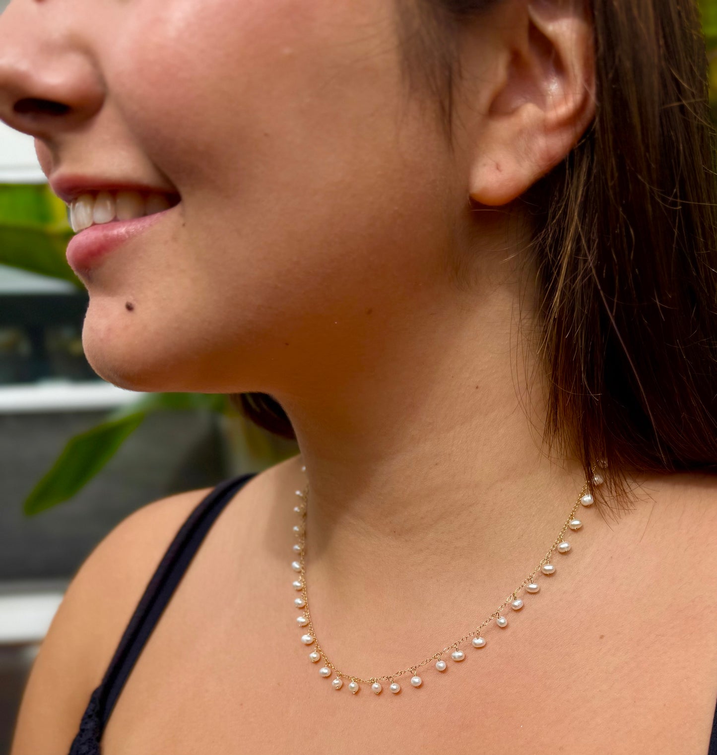 Pearl & Turquoise Droplet Necklaces