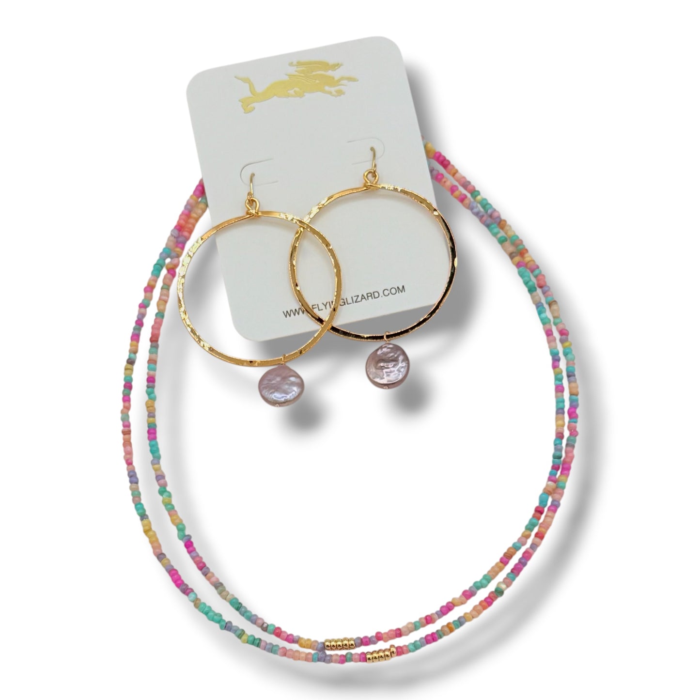 Purple Lavender Coin Pearl Hoops
