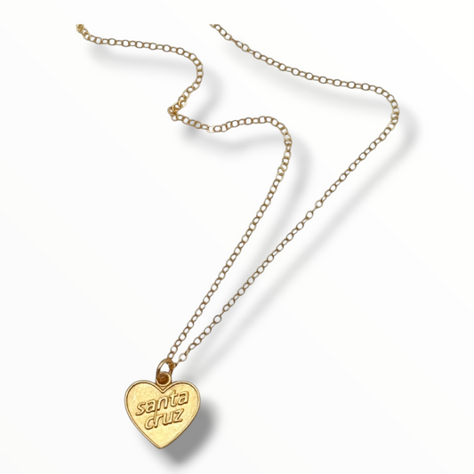 Santa Cruz Heart Gold Charm