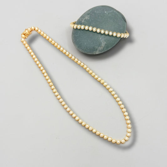 White Opal Tennis Bracelet