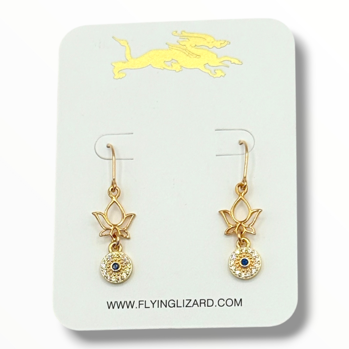 Lotus Light – Delicate Zircon Drop Earrings