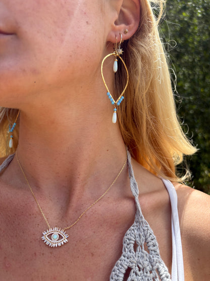 Opal EyeLash Necklace