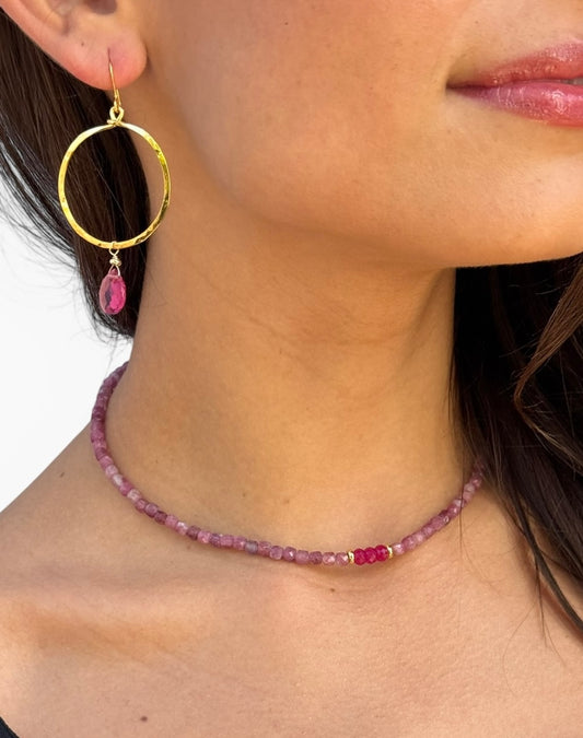 Pink Tourmaline Choker