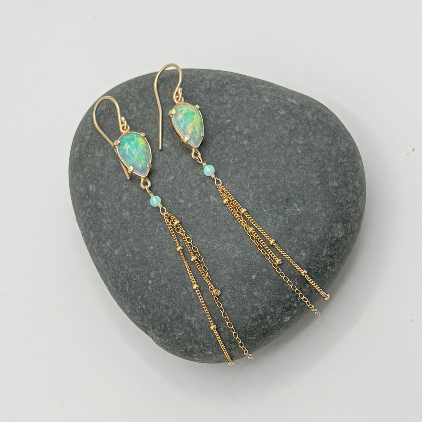 Opal Mirage Fringe Earrings