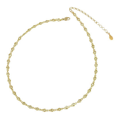 Gold Heart Zircon Necklace
