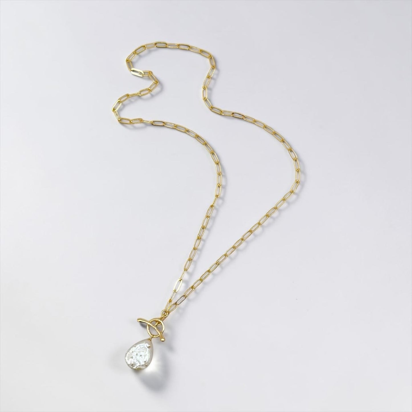 Toggle Pearl Necklace