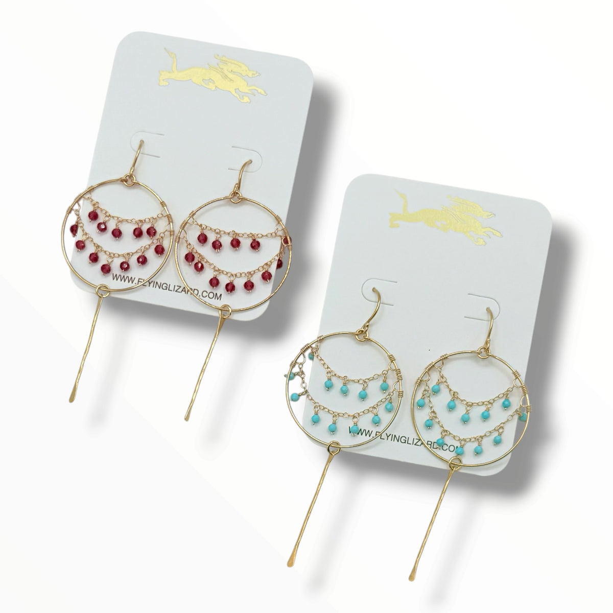 Flying V Ranch Lace Gemstone Earrings