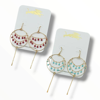 Flying V Ranch Lace Gemstone Earrings