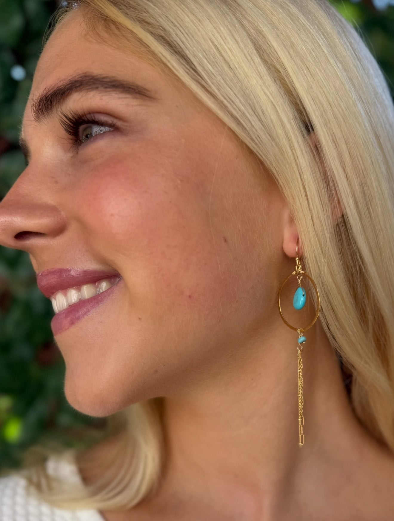 Turquoise Dream Hoops