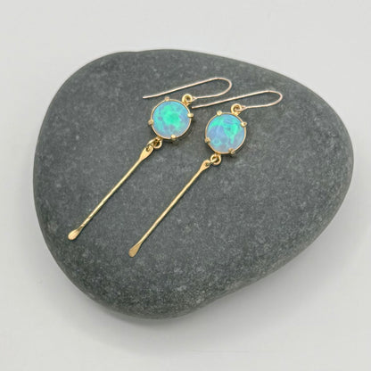 Jelly Opal Stick Dangle Earrings