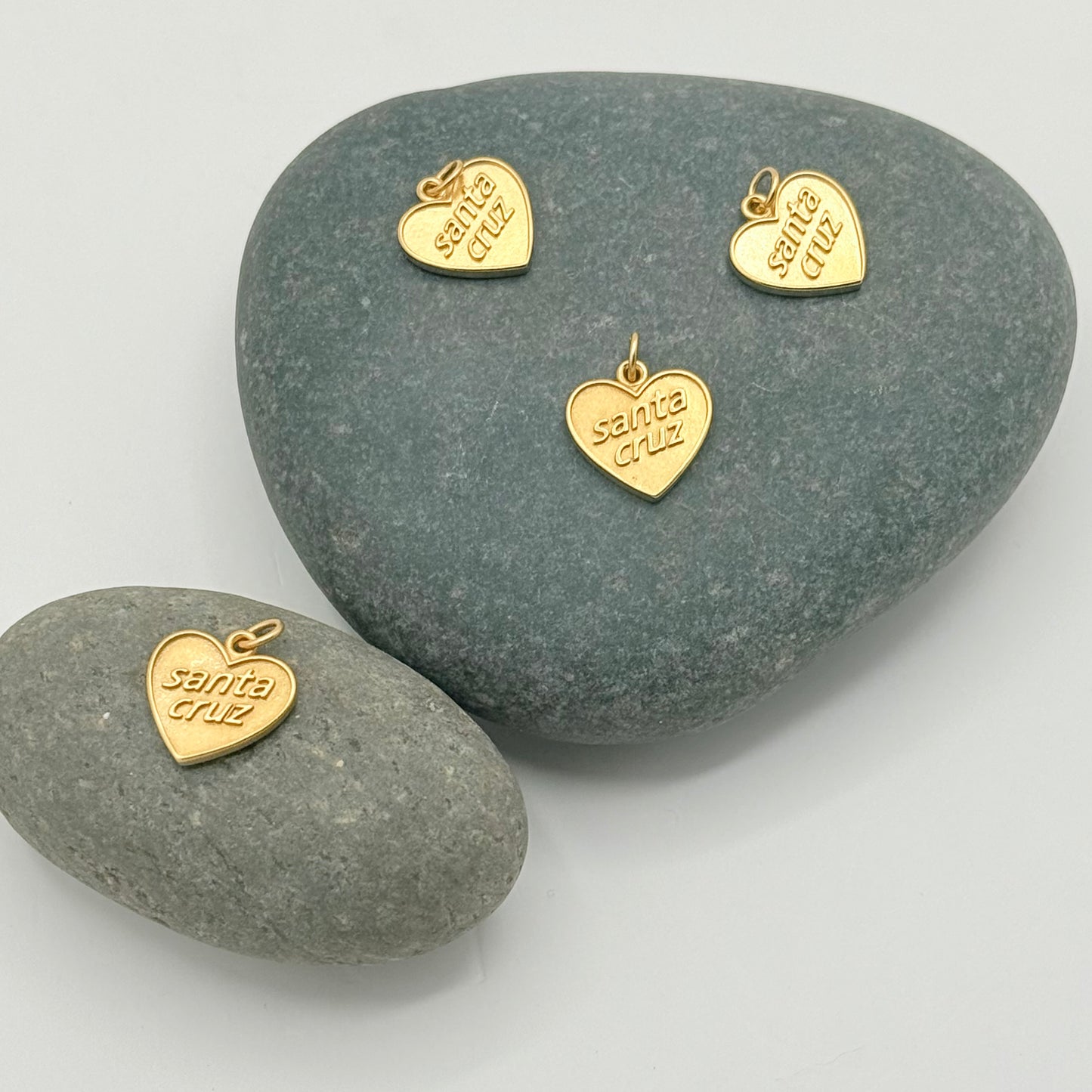 Santa Cruz Heart Gold Charm