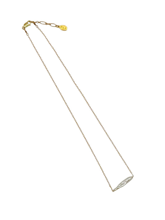 Biwa Pearl Gold Necklace