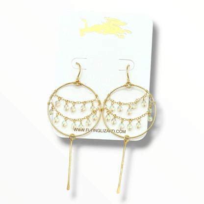 Flying V Ranch Lace Gemstone Earrings
