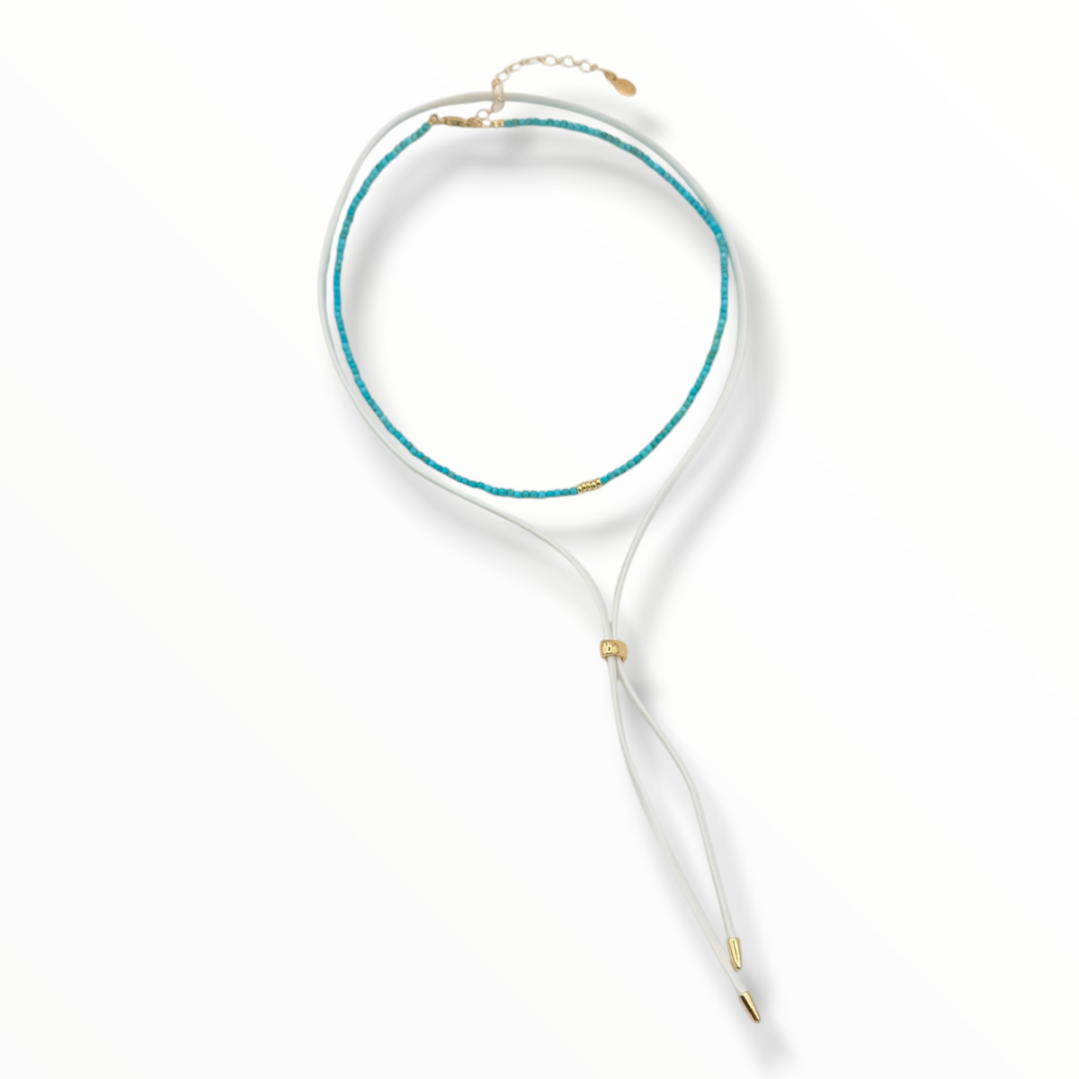 Coastal Western Choker + Bolo Tie Set. Turquoise or Rainbow