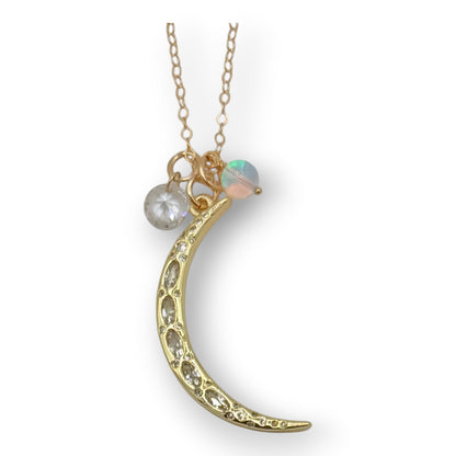 Celestial Moon Crescent Necklace