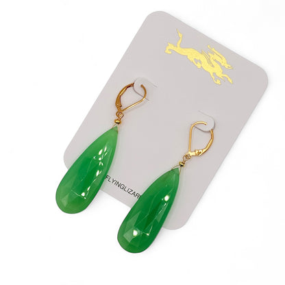 Green Chrysoprase Earrings