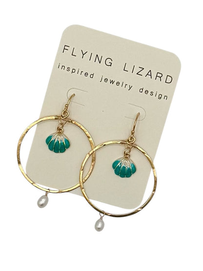 Baby Shell Hoops