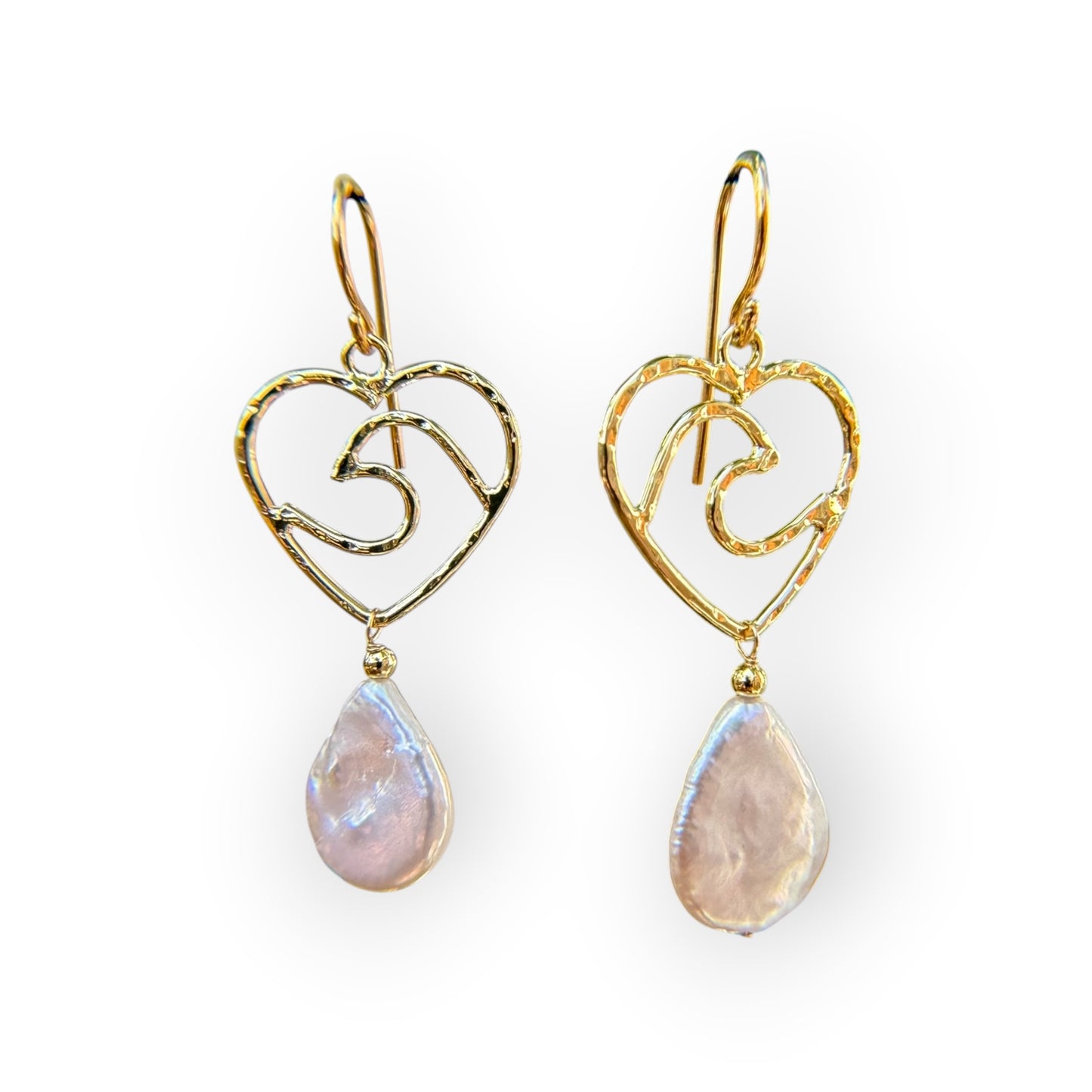 Ocean Love Heart & Baroque Pearl Drops
