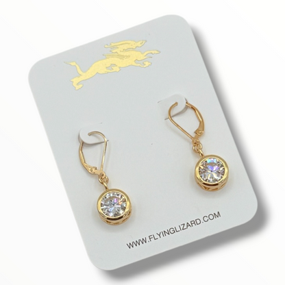 Champagne Nights – Statement Zircon Drop Earrings | 14K Gold Fill
