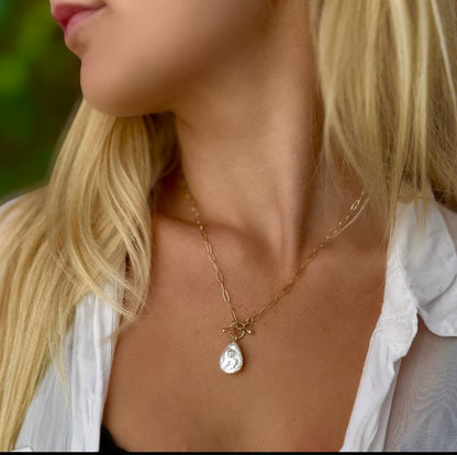 Toggle Pearl Necklace