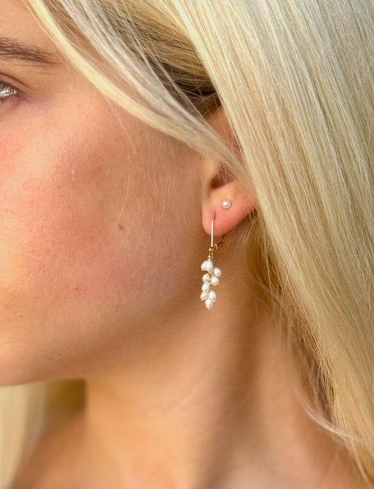 Pearl Petal Earrings