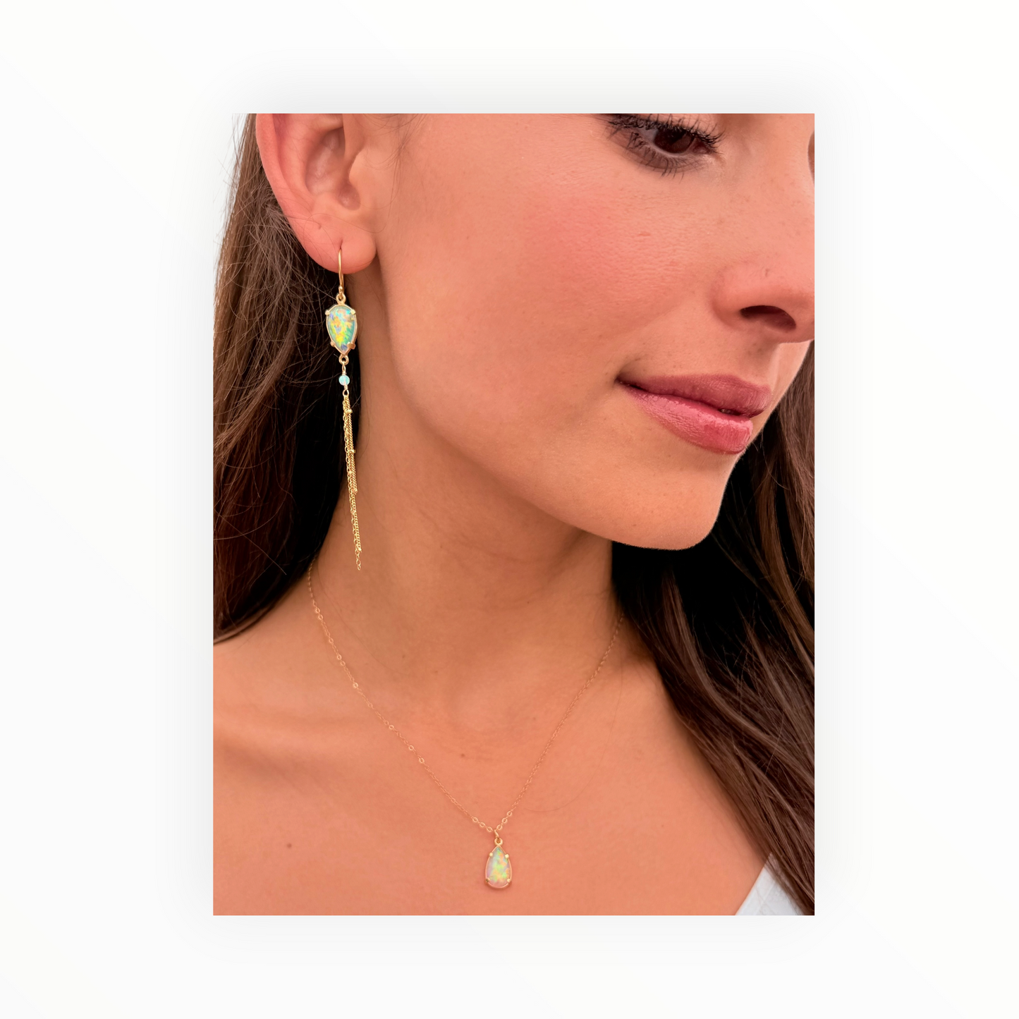 Opal Mirage Fringe Earrings