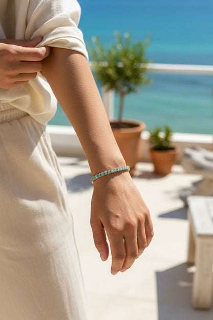 Blue Fire Opal Bracelet