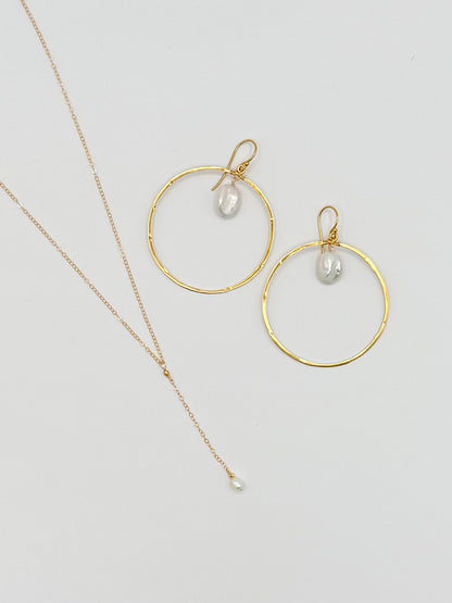 Pleasure Point Pearl Hoops