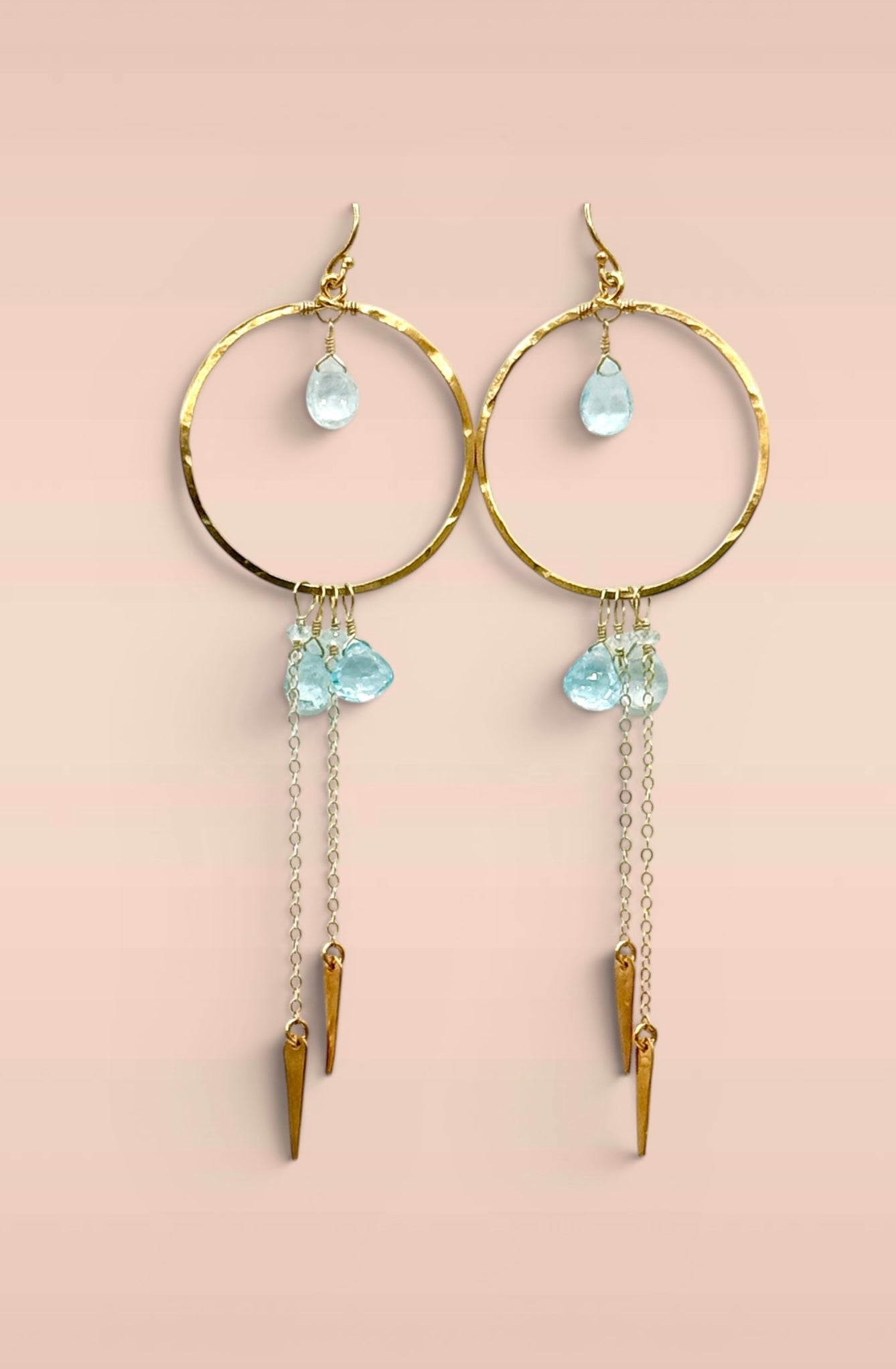 Topaz Blue Hoops
