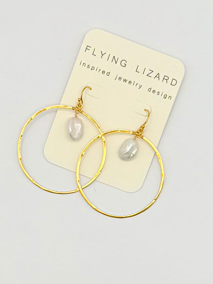 Pleasure Point Pearl Hoops