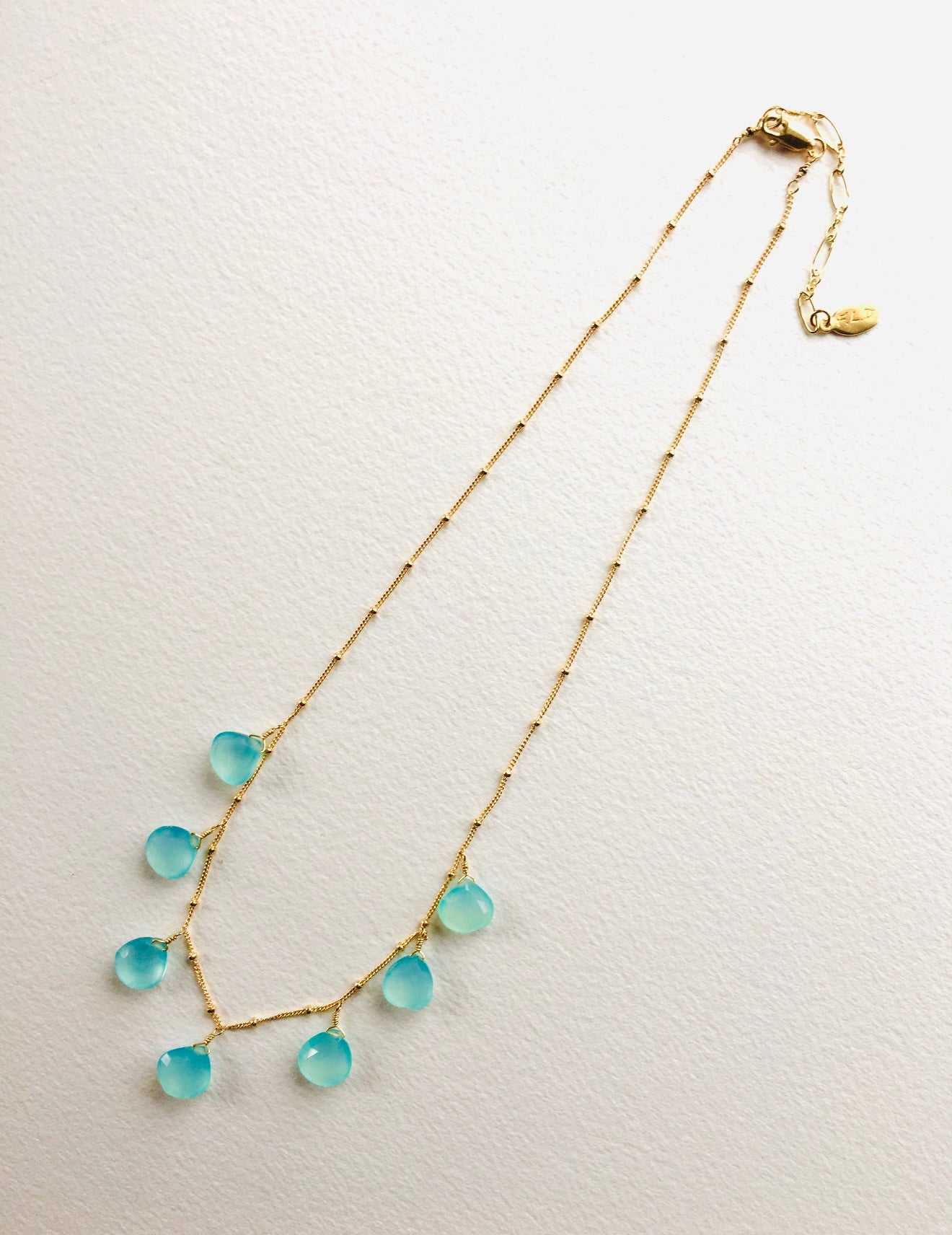 Aqua Chalcedony Necklace